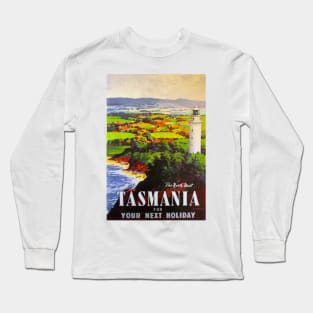 Vintage Travel - Tasmania Long Sleeve T-Shirt